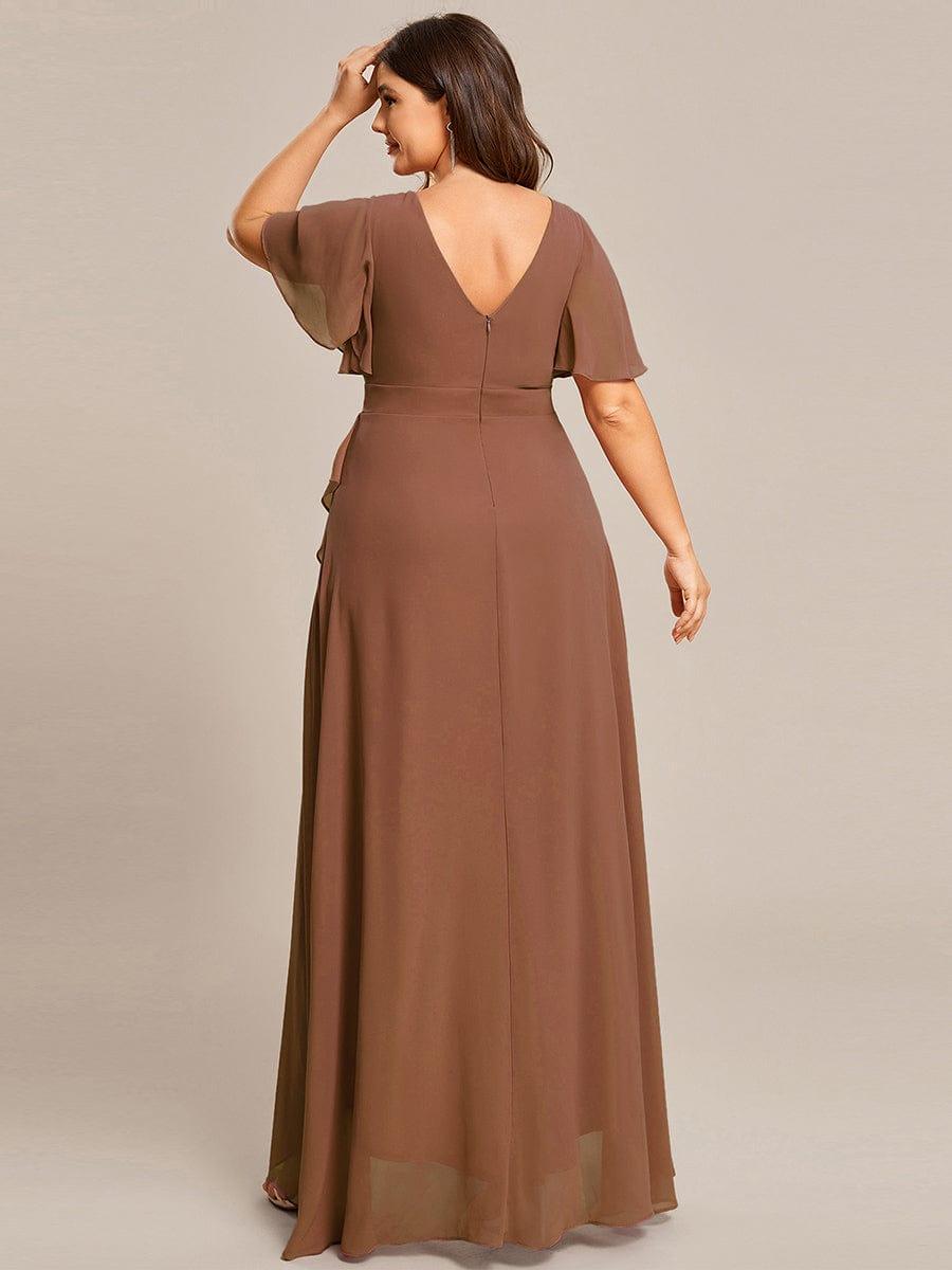 ever OREE|Charming Chiffon Bridesmaid Dress with Lotus Leaf Hemline(Final Sale)