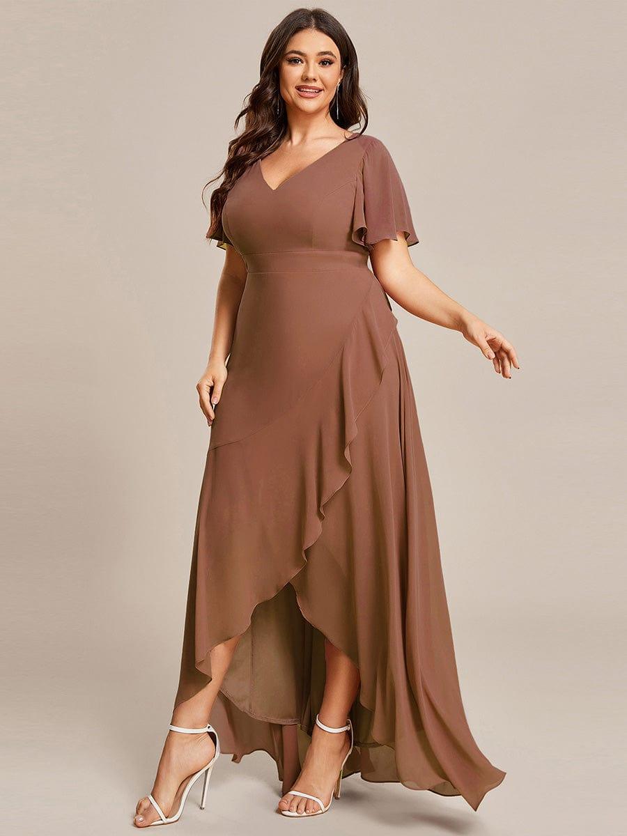 ever OREE|Charming Chiffon Bridesmaid Dress with Lotus Leaf Hemline(Final Sale)