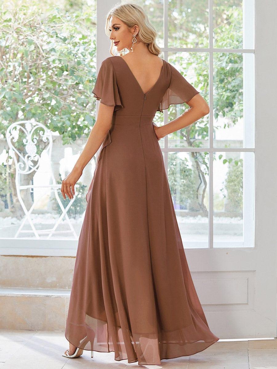 ever OREE|Charming Chiffon Bridesmaid Dress with Lotus Leaf Hemline(Final Sale)