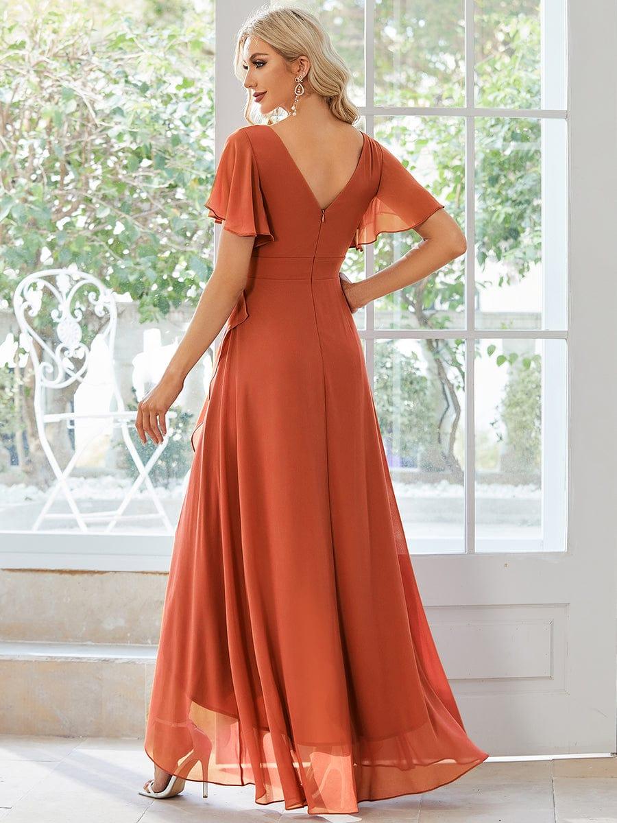 ever OREE|Charming Chiffon Bridesmaid Dress with Lotus Leaf Hemline(Final Sale)