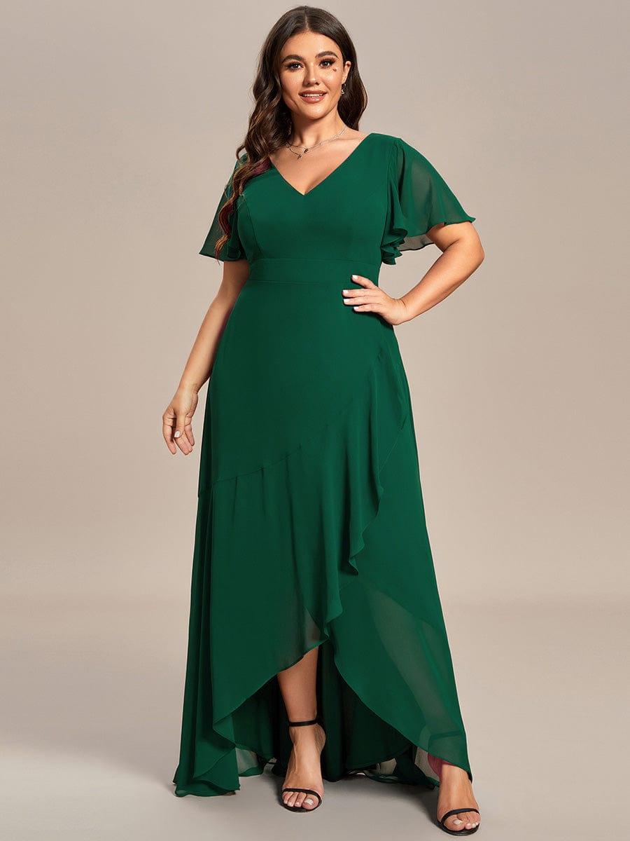ever OREE|Charming Chiffon Bridesmaid Dress with Lotus Leaf Hemline(Final Sale)