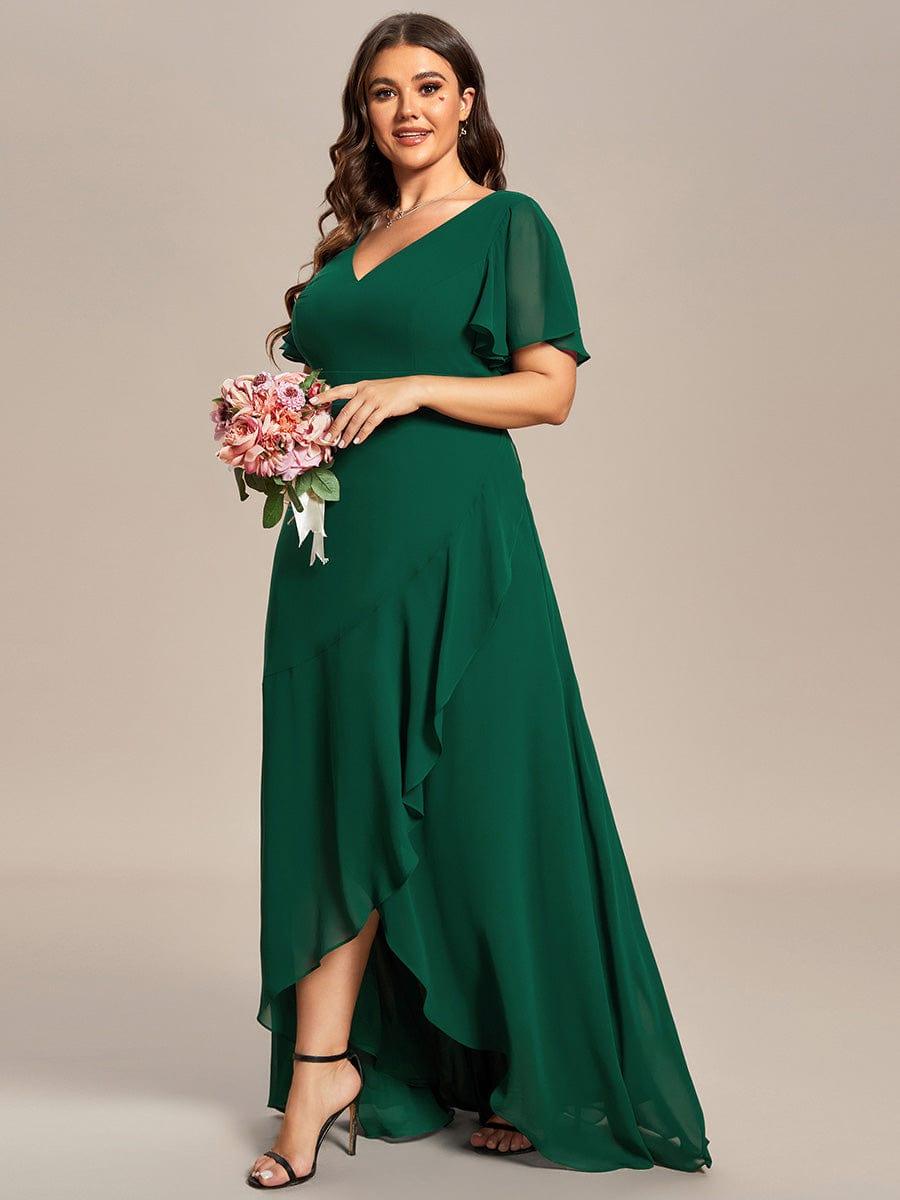 ever OREE|Charming Chiffon Bridesmaid Dress with Lotus Leaf Hemline(Final Sale)