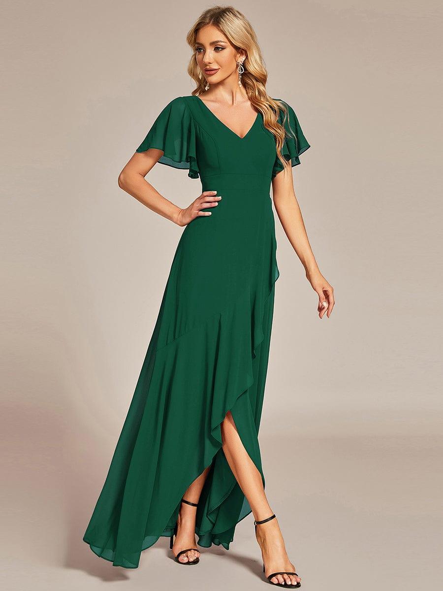 ever OREE|Charming Chiffon Bridesmaid Dress with Lotus Leaf Hemline(Final Sale)
