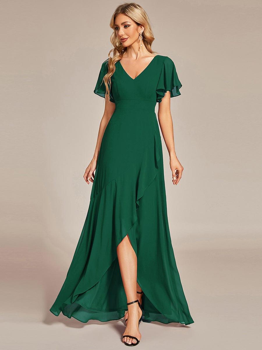 ever OREE|Charming Chiffon Bridesmaid Dress with Lotus Leaf Hemline(Final Sale)