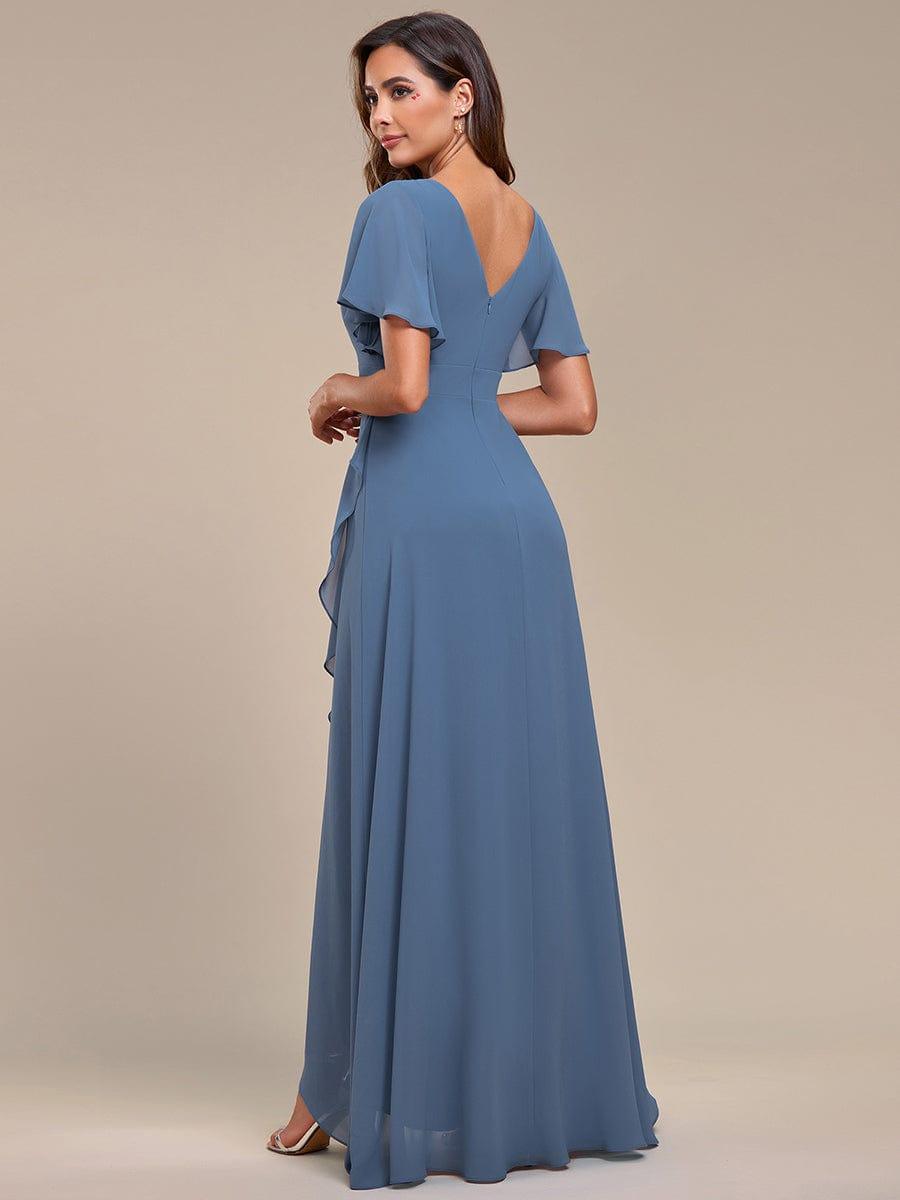 ever OREE|Charming Chiffon Bridesmaid Dress with Lotus Leaf Hemline(Final Sale)