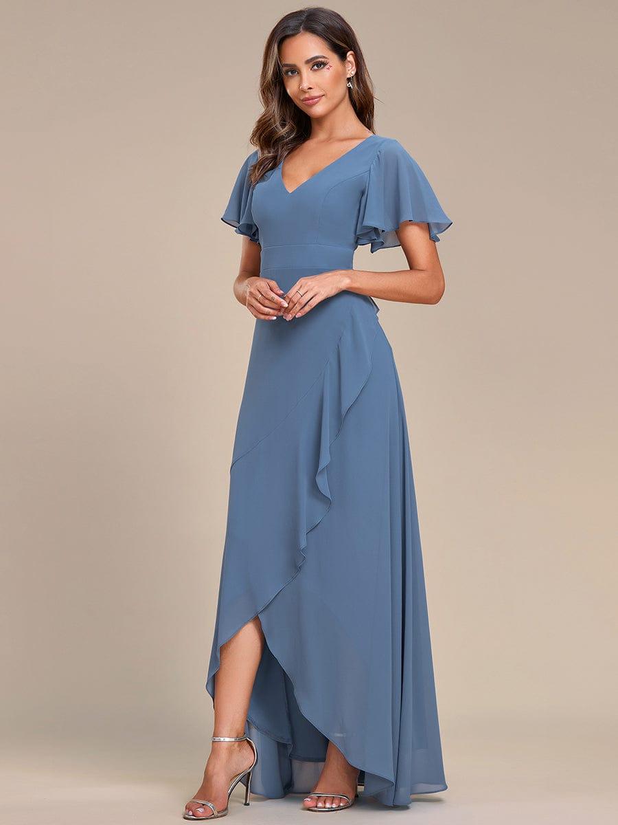 ever OREE|Charming Chiffon Bridesmaid Dress with Lotus Leaf Hemline(Final Sale)