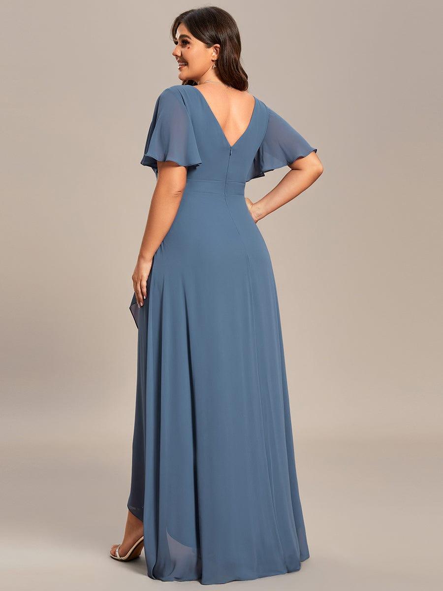 ever OREE|Charming Chiffon Bridesmaid Dress with Lotus Leaf Hemline(Final Sale)