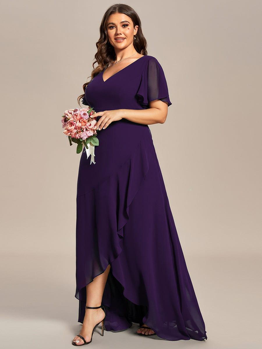 ever OREE|Charming Chiffon Bridesmaid Dress with Lotus Leaf Hemline(Final Sale)