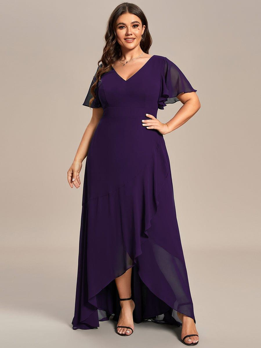 ever OREE|Charming Chiffon Bridesmaid Dress with Lotus Leaf Hemline(Final Sale)