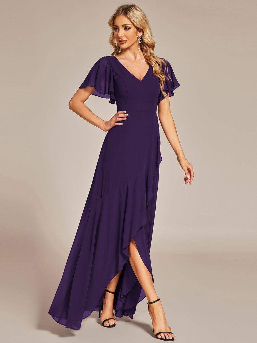 ever OREE|Charming Chiffon Bridesmaid Dress with Lotus Leaf Hemline(Final Sale)