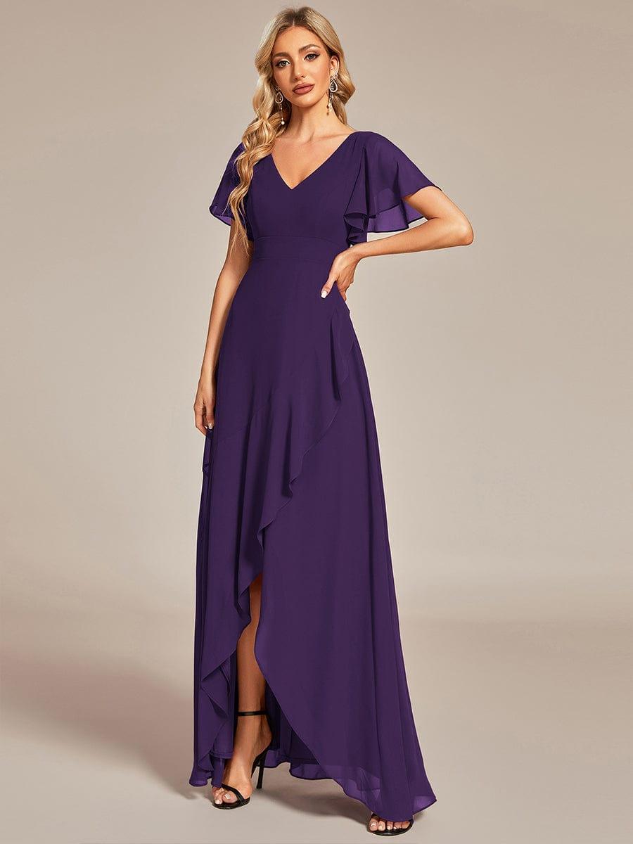 ever OREE|Charming Chiffon Bridesmaid Dress with Lotus Leaf Hemline(Final Sale)