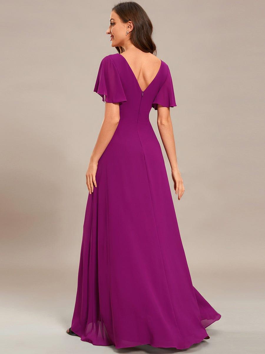 ever OREE|Charming Chiffon Bridesmaid Dress with Lotus Leaf Hemline(Final Sale)