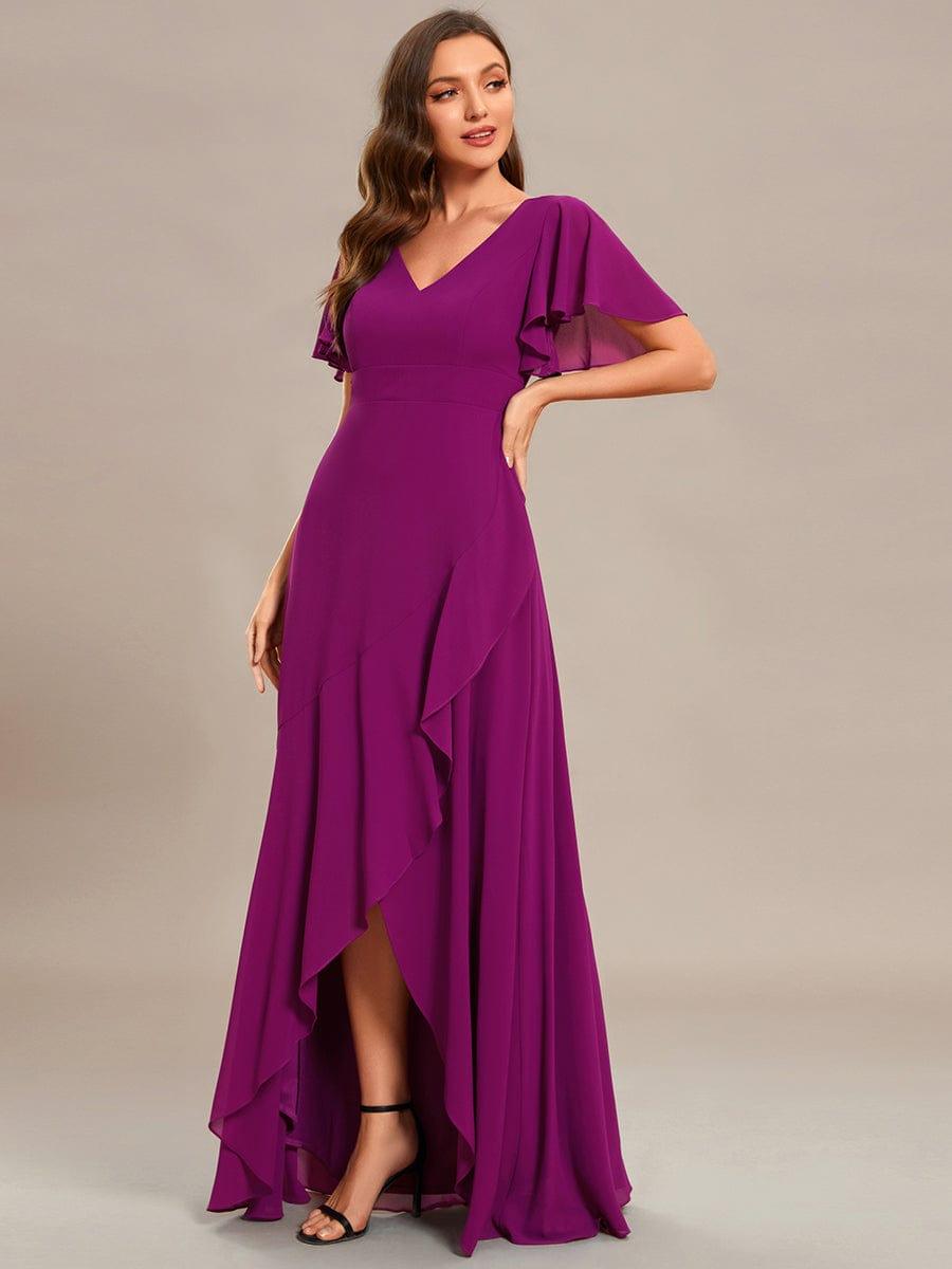 ever OREE|Charming Chiffon Bridesmaid Dress with Lotus Leaf Hemline(Final Sale)