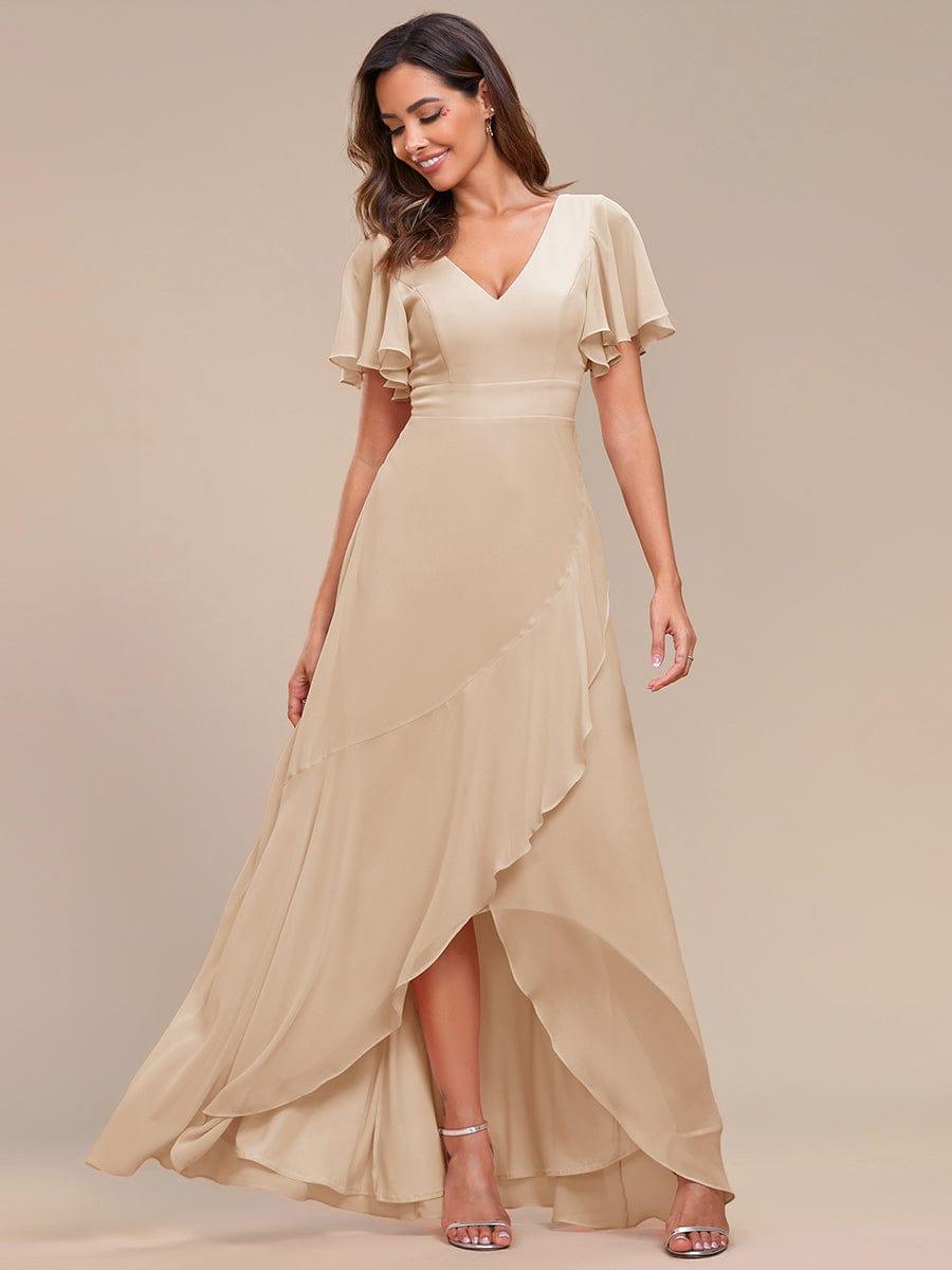 ever OREE|Charming Chiffon Bridesmaid Dress with Lotus Leaf Hemline(Final Sale)