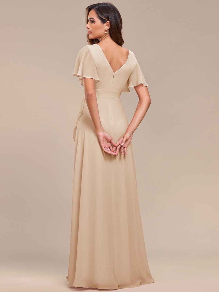 ever OREE|Charming Chiffon Bridesmaid Dress with Lotus Leaf Hemline(Final Sale)