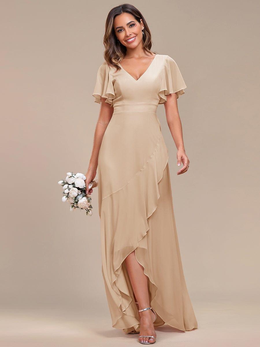 ever OREE|Charming Chiffon Bridesmaid Dress with Lotus Leaf Hemline(Final Sale)