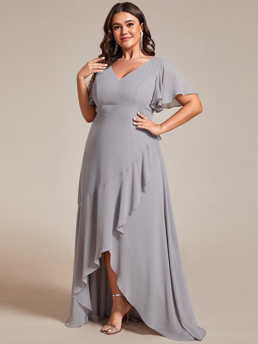 ever OREE|Charming Chiffon Bridesmaid Dress with Lotus Leaf Hemline(Final Sale)