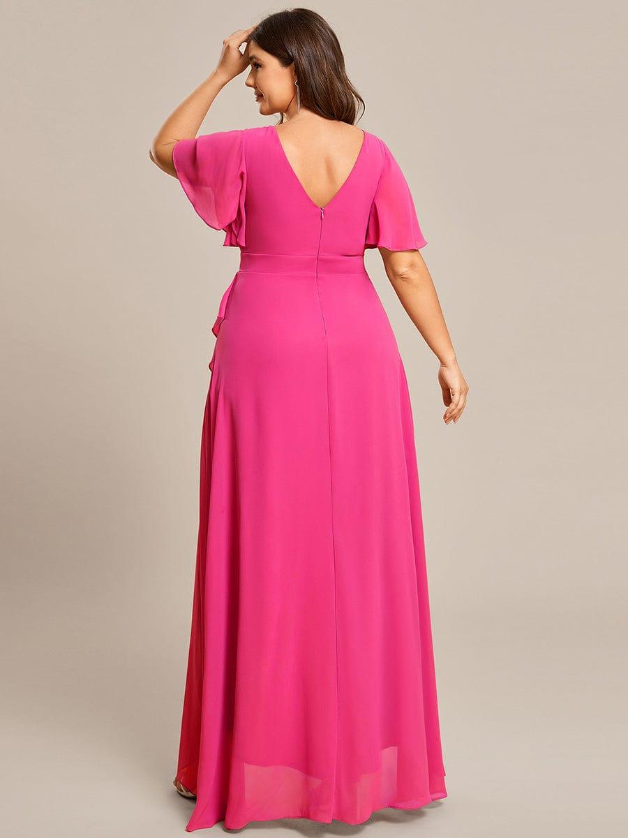 ever OREE|Charming Chiffon Bridesmaid Dress with Lotus Leaf Hemline(Final Sale)