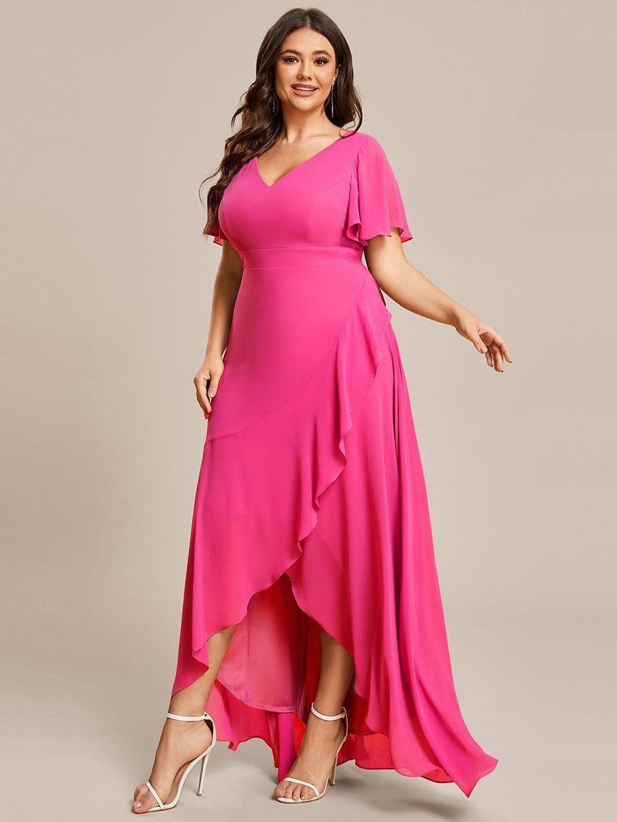 ever OREE|Charming Chiffon Bridesmaid Dress with Lotus Leaf Hemline(Final Sale)