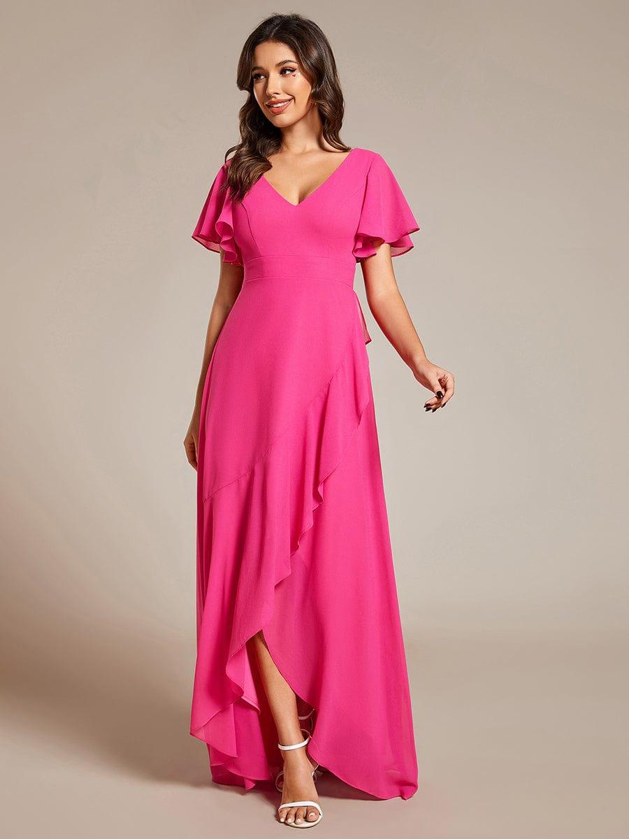 ever OREE|Charming Chiffon Bridesmaid Dress with Lotus Leaf Hemline(Final Sale)