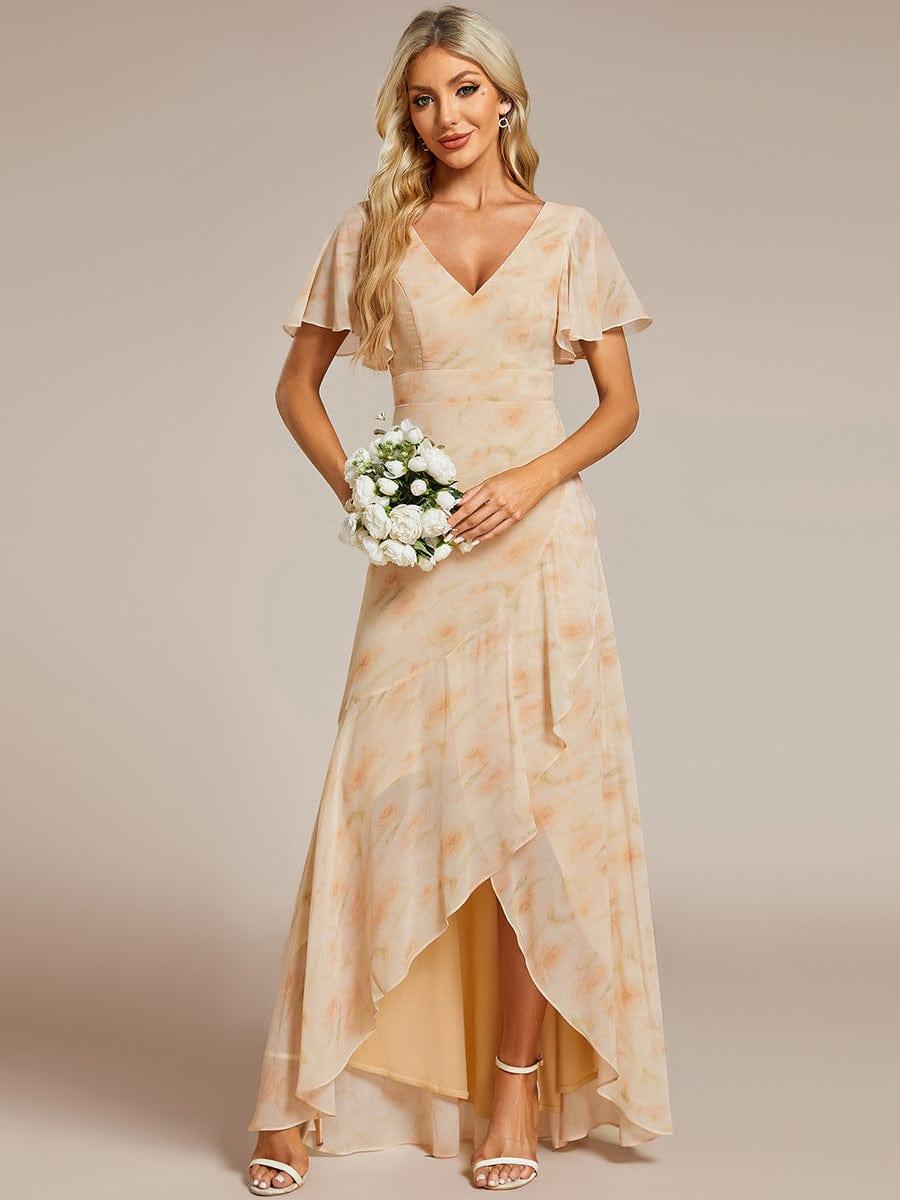 ever OREE|Charming Chiffon Bridesmaid Dress with Lotus Leaf Hemline(Final Sale)