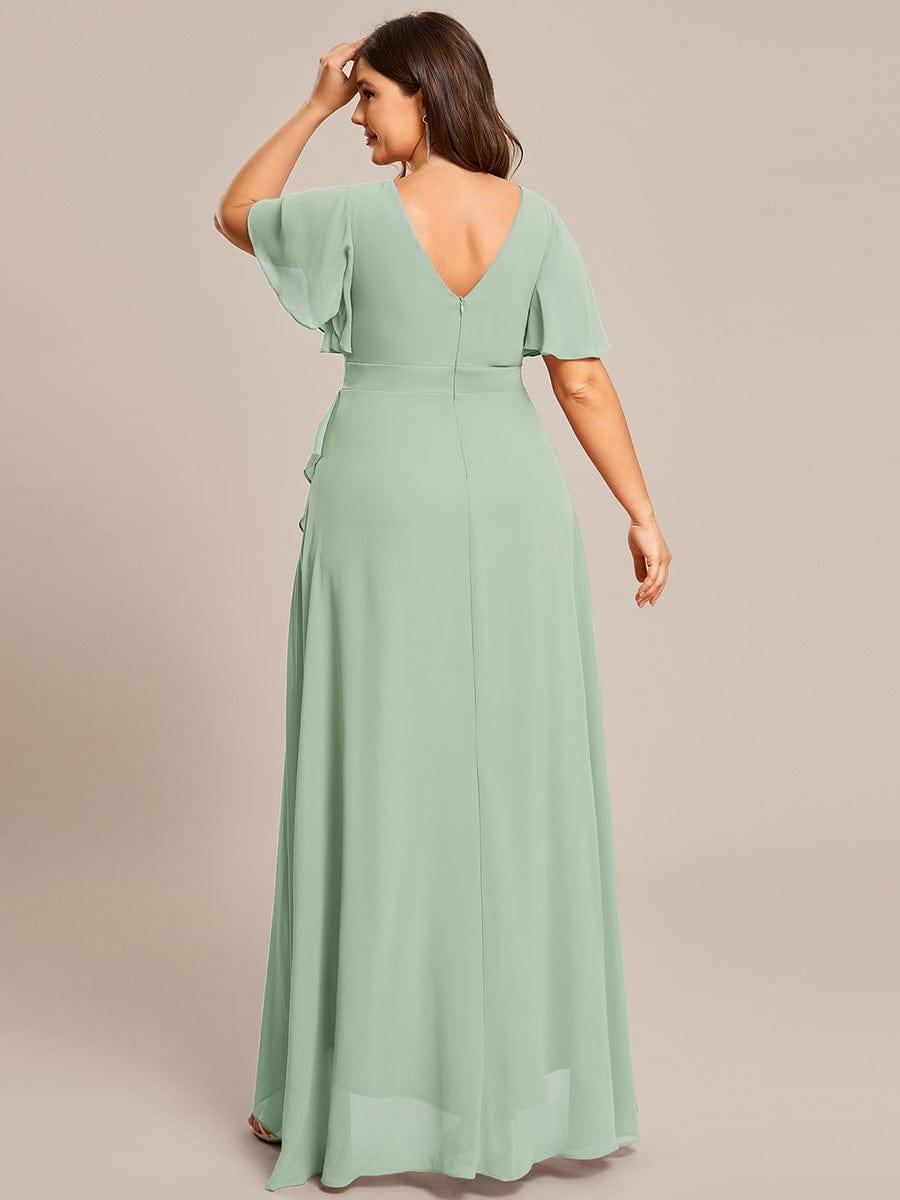 ever OREE|Charming Chiffon Bridesmaid Dress with Lotus Leaf Hemline(Final Sale)