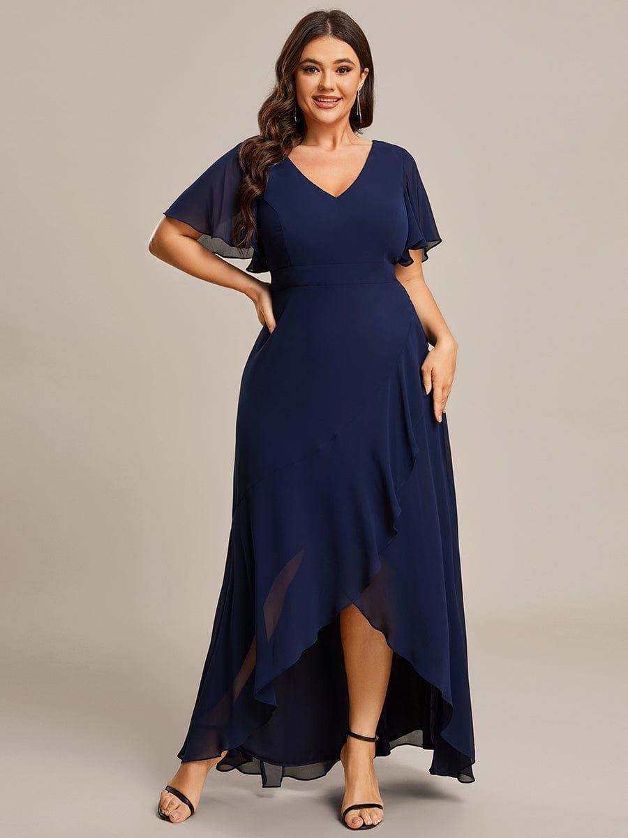 ever OREE|Charming Chiffon Bridesmaid Dress with Lotus Leaf Hemline(Final Sale)