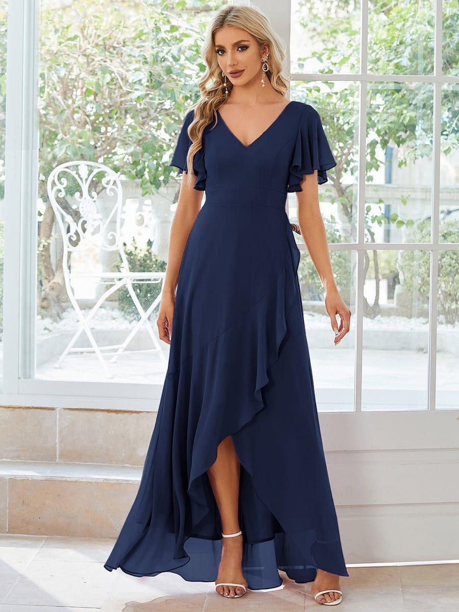 ever OREE|Charming Chiffon Bridesmaid Dress with Lotus Leaf Hemline(Final Sale)
