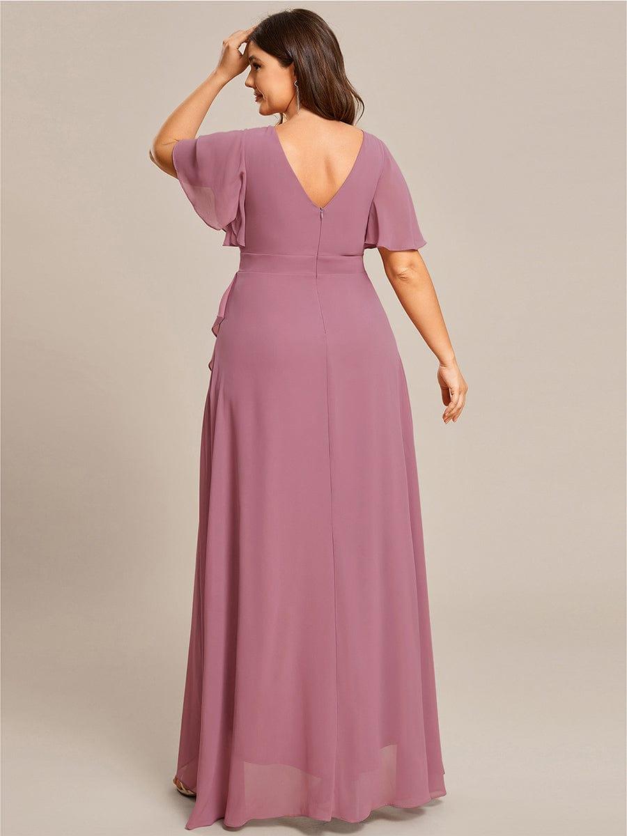 ever OREE|Charming Chiffon Bridesmaid Dress with Lotus Leaf Hemline(Final Sale)
