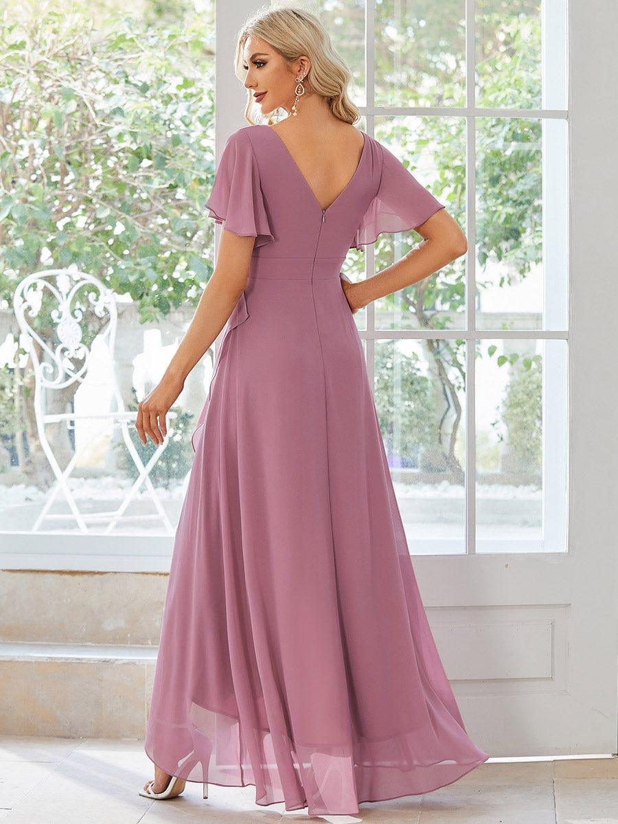 ever OREE|Charming Chiffon Bridesmaid Dress with Lotus Leaf Hemline(Final Sale)