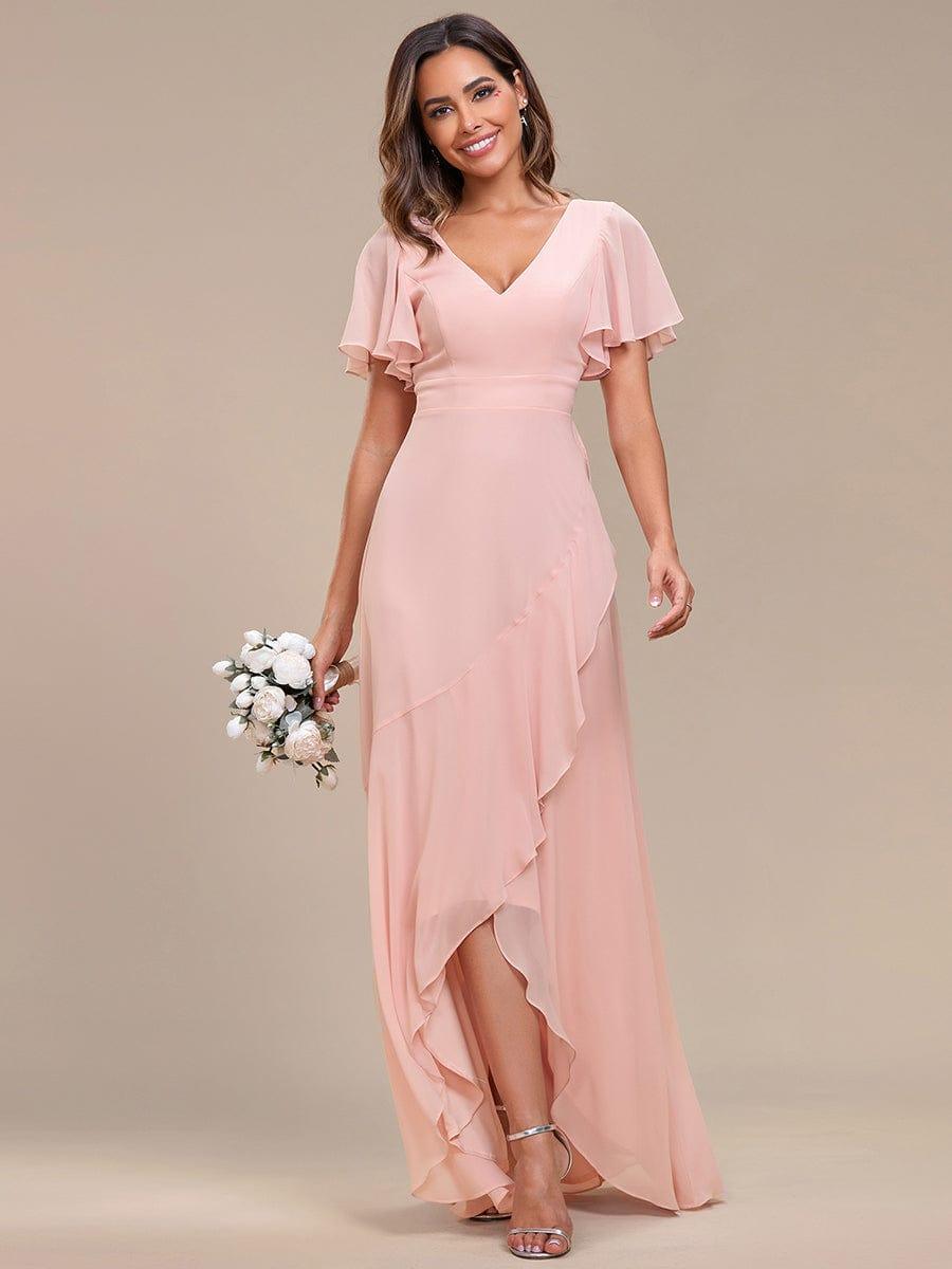 ever OREE|Charming Chiffon Bridesmaid Dress with Lotus Leaf Hemline(Final Sale)