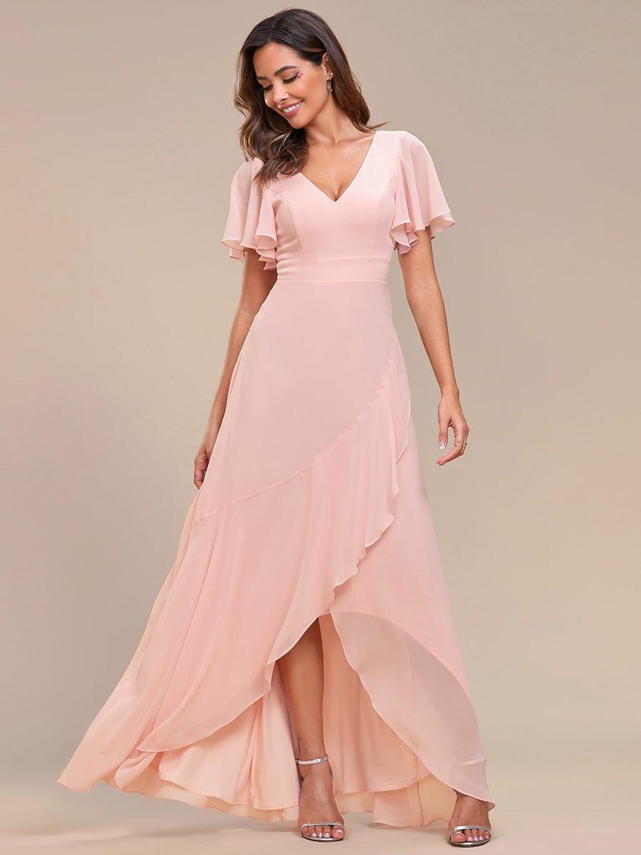 ever OREE|Charming Chiffon Bridesmaid Dress with Lotus Leaf Hemline(Final Sale)