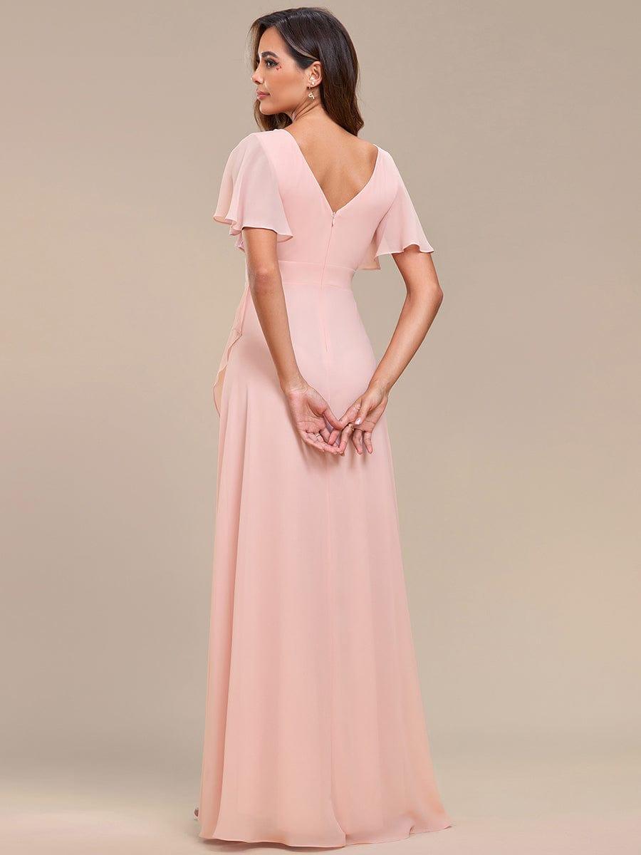 ever OREE|Charming Chiffon Bridesmaid Dress with Lotus Leaf Hemline(Final Sale)