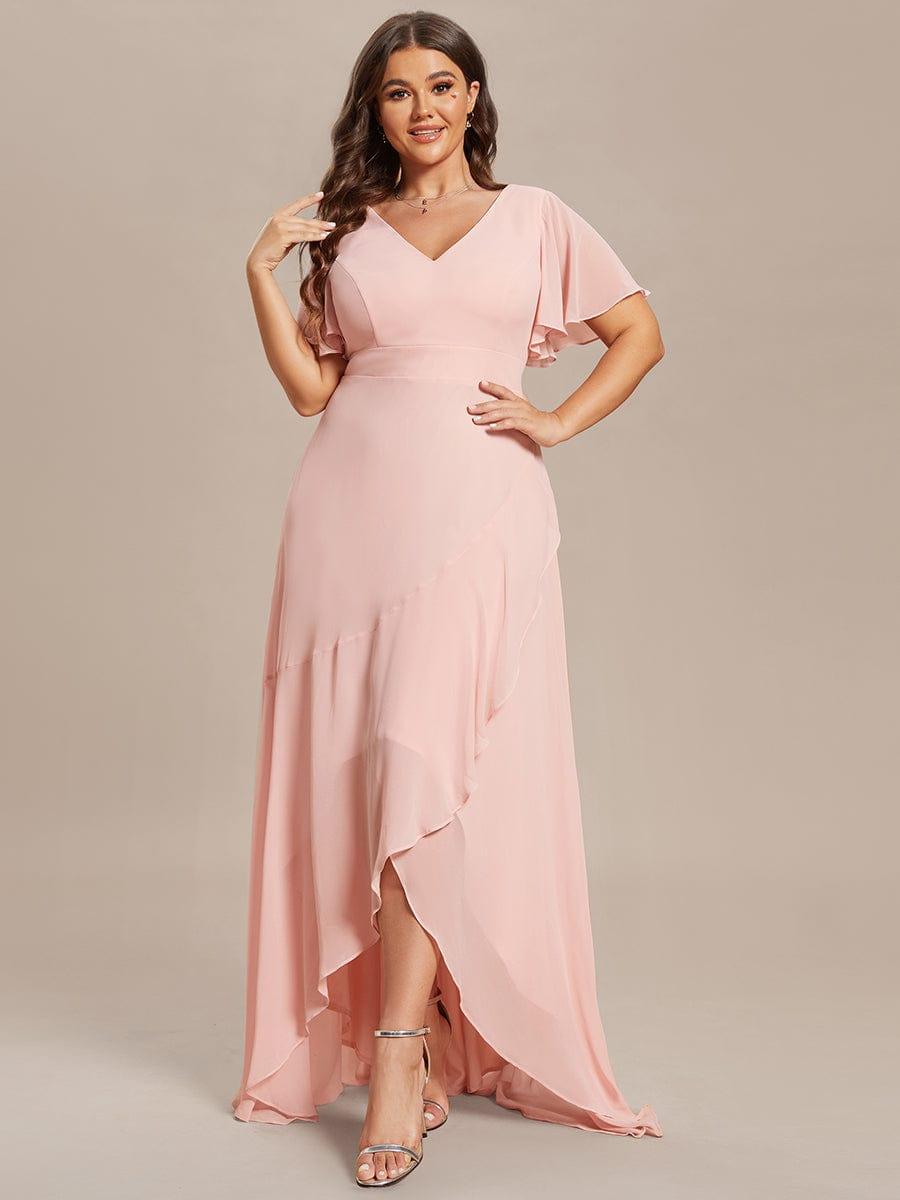 ever OREE|Charming Chiffon Bridesmaid Dress with Lotus Leaf Hemline(Final Sale)