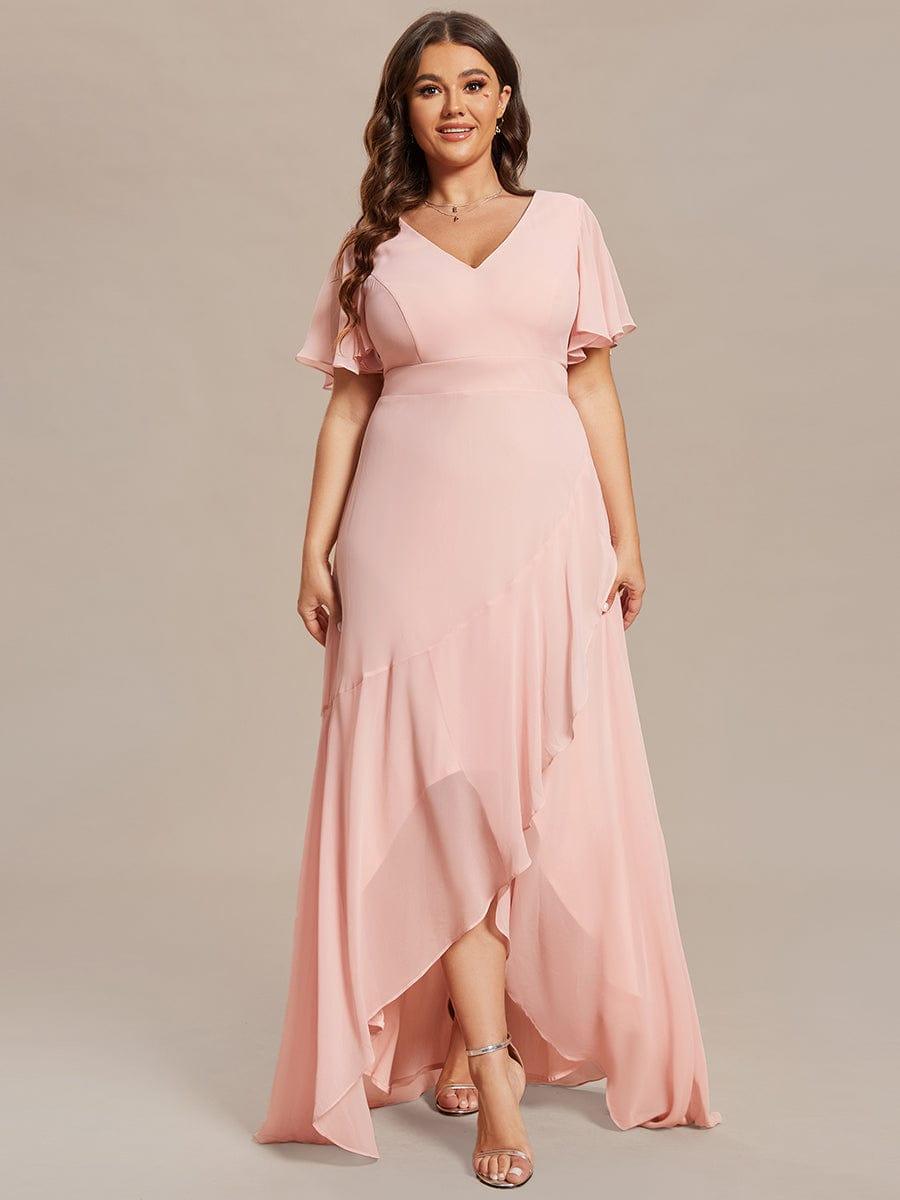ever OREE|Charming Chiffon Bridesmaid Dress with Lotus Leaf Hemline(Final Sale)