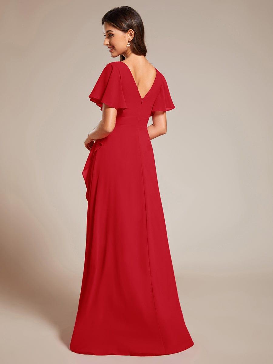 ever OREE|Charming Chiffon Bridesmaid Dress with Lotus Leaf Hemline(Final Sale)