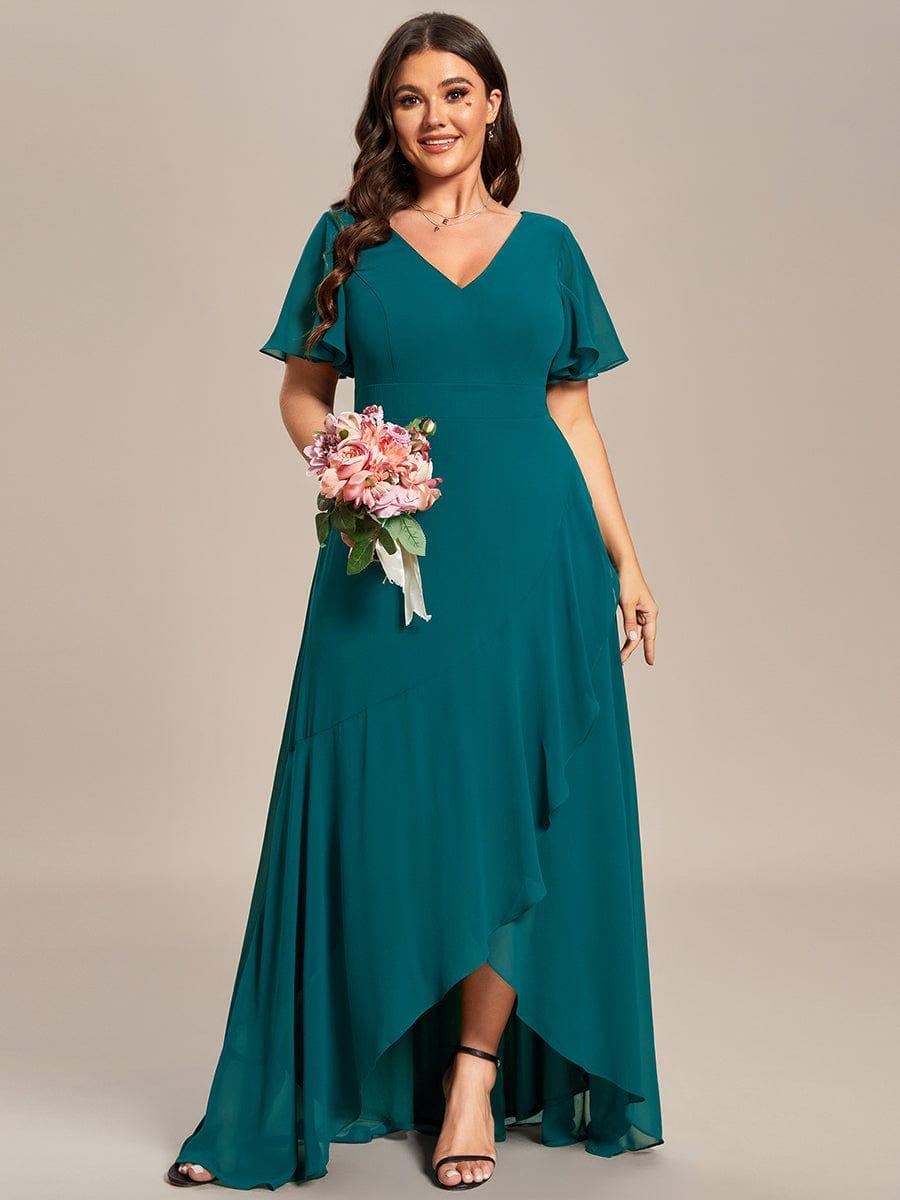 ever OREE|Charming Chiffon Bridesmaid Dress with Lotus Leaf Hemline(Final Sale)