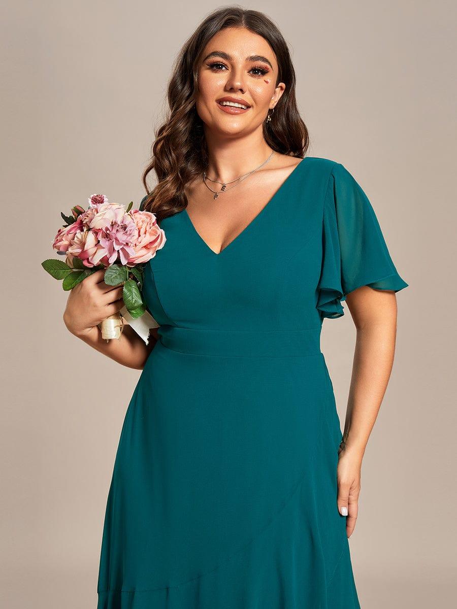 ever OREE|Charming Chiffon Bridesmaid Dress with Lotus Leaf Hemline(Final Sale)
