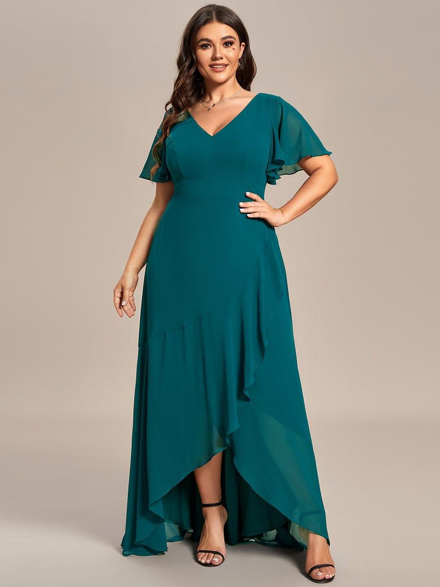 ever OREE|Charming Chiffon Bridesmaid Dress with Lotus Leaf Hemline(Final Sale)