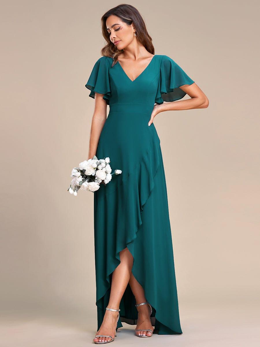 ever OREE|Charming Chiffon Bridesmaid Dress with Lotus Leaf Hemline(Final Sale)