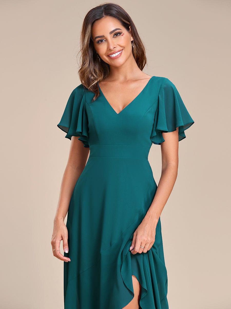 ever OREE|Charming Chiffon Bridesmaid Dress with Lotus Leaf Hemline(Final Sale)