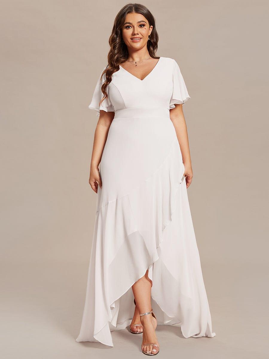 ever OREE|Charming Chiffon Bridesmaid Dress with Lotus Leaf Hemline(Final Sale)