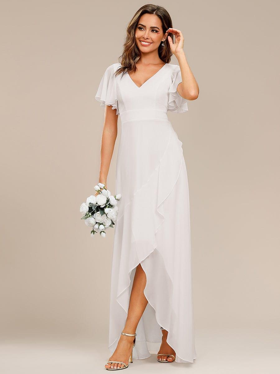 ever OREE|Charming Chiffon Bridesmaid Dress with Lotus Leaf Hemline(Final Sale)