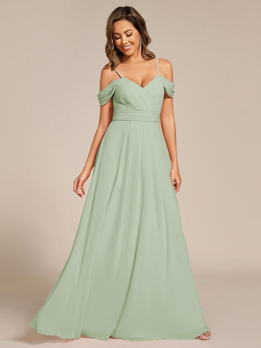 ever LIANNE|Multiway A-Line Off the Shoulder Chiffon Maxi Bridesmaid Dress