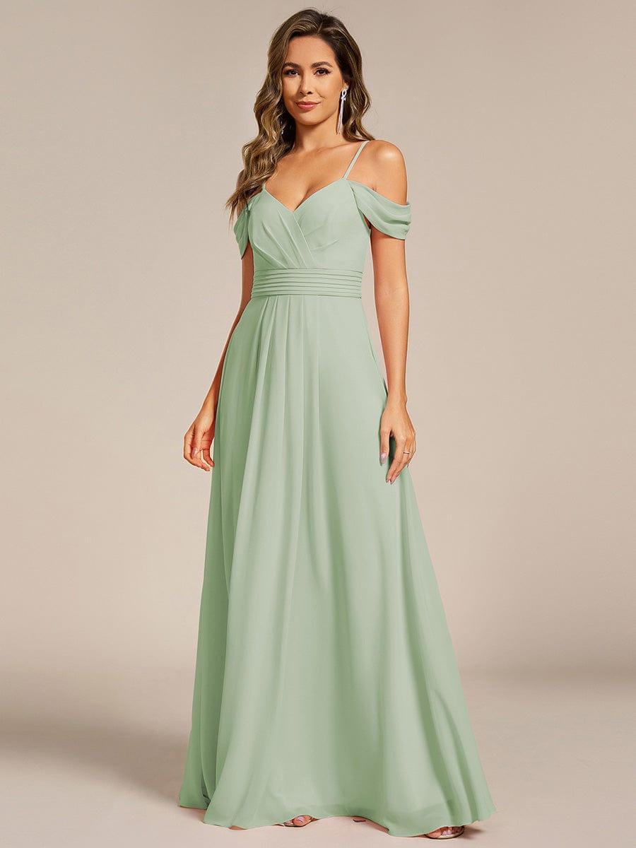 ever LIANNE|Multiway A-Line Off the Shoulder Chiffon Maxi Bridesmaid Dress