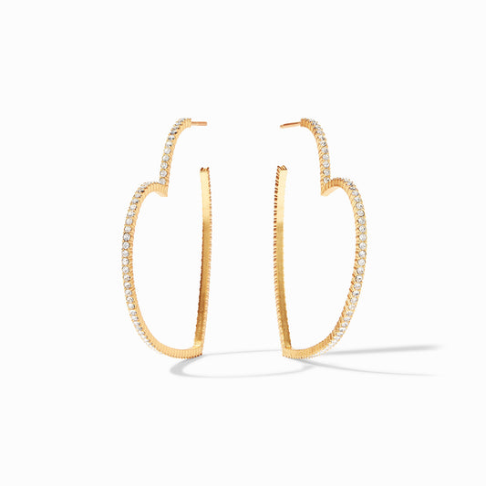 Esme Heart Pavé Hoop