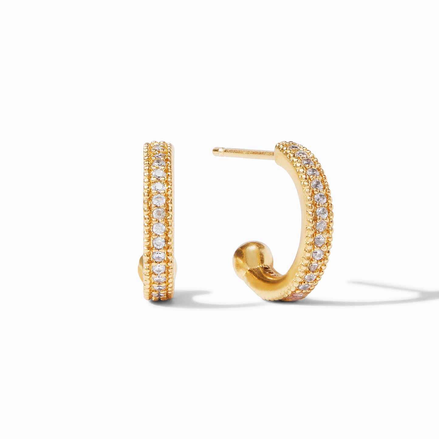 Esme Heart Pavé Hoop & Charm Earring