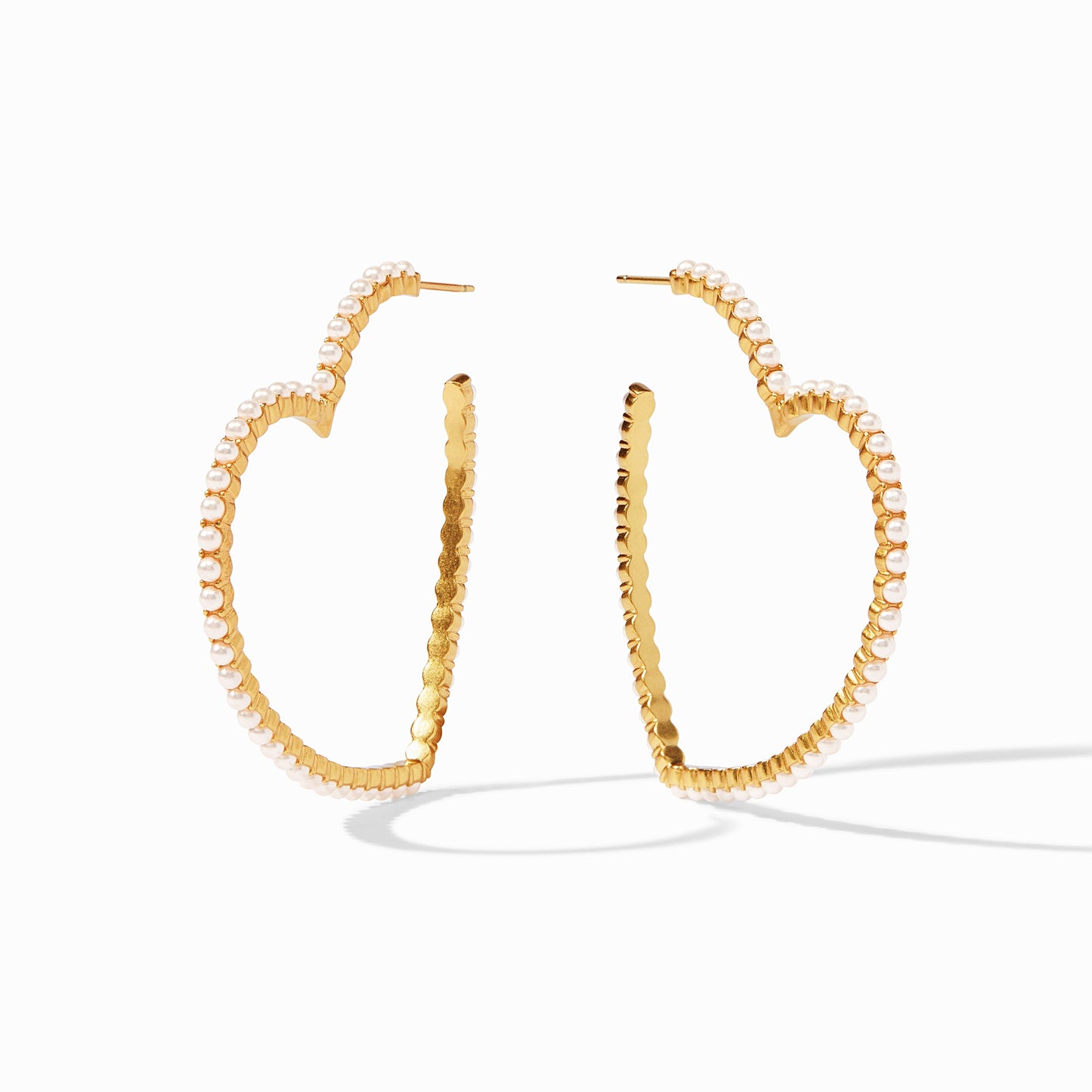 Esme Heart Pearl Hoop