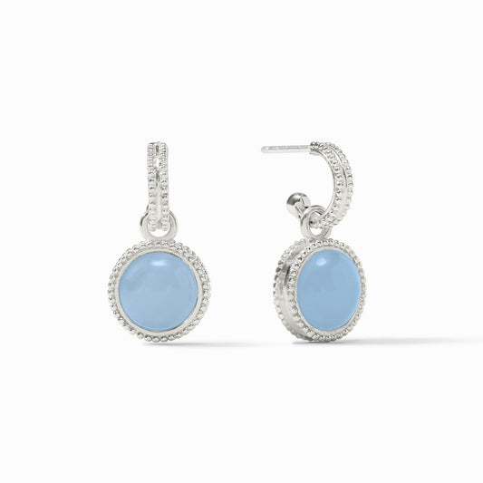 Fleur-de-Lis Hoop & Charm Earring