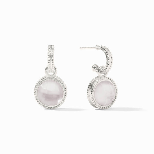 Fleur-de-Lis Hoop & Charm Earring